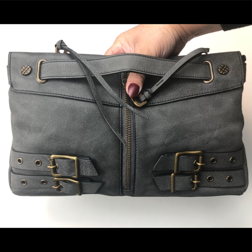 Leather Buckle Crossbody Bag